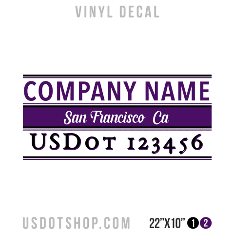 Truck Door Decal, Company Name, Location, USDOT