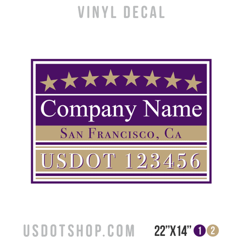 Truck Door Decal, Company Name, Location, Logistics, USDOT