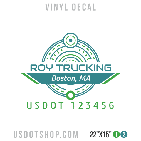 Truck Door Decal, Company Name, Location, USDOT