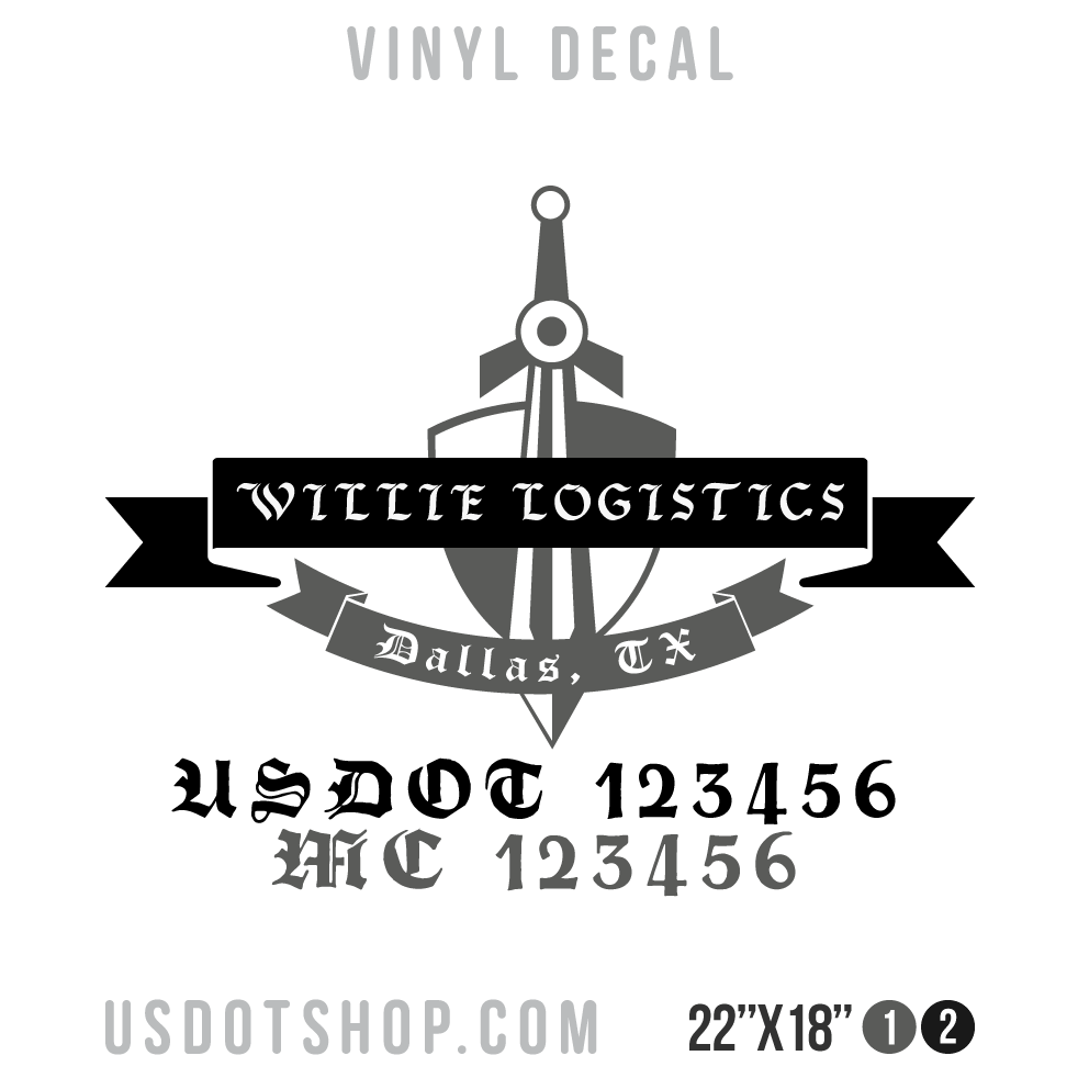 Truck Door Decal, Company Name, Location, USDOT, MC