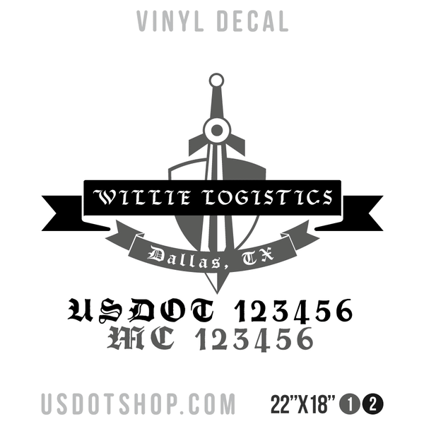 Truck Door Decal, Company Name, Location, USDOT, MC