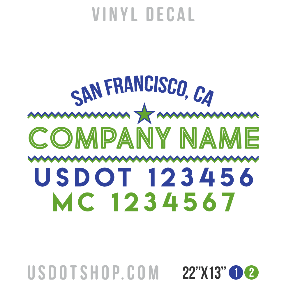 Truck Door Decal, Company Name, Location, USDOT, MC