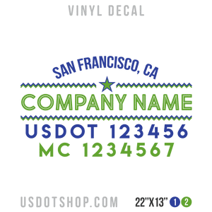 Truck Door Decal, Company Name, Location, USDOT, MC