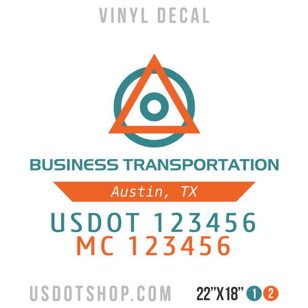 Truck Door Decal, Company Name, Location, USDOT, MC