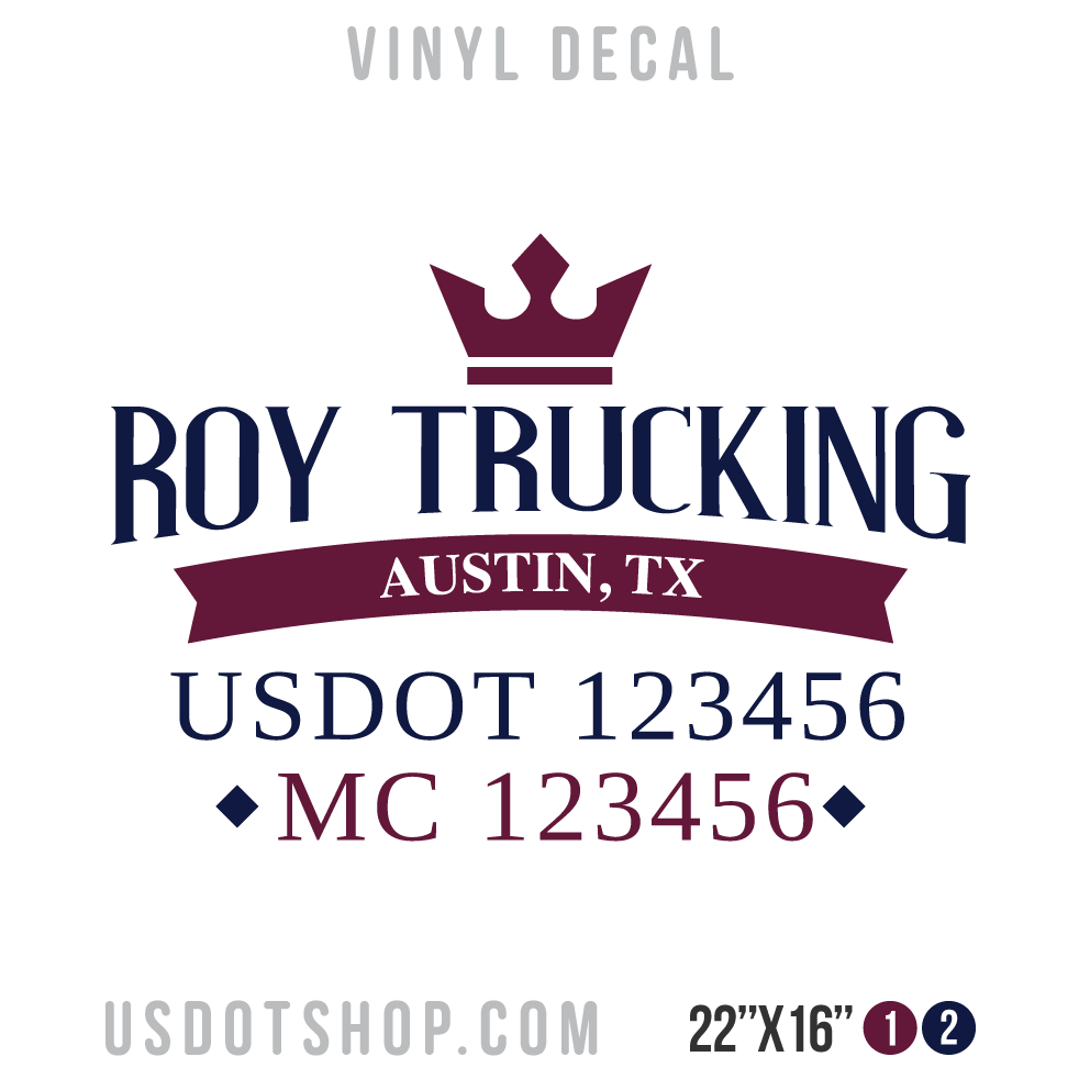 Truck Door Decal, Company Name, Location, USDOT, MC