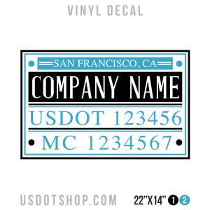 Truck Door Decal, Company Name, Location, USDOT, MC