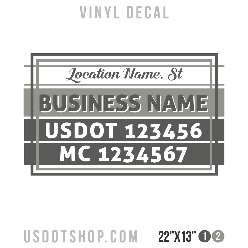 Truck Door Decal, Company Name, Location, USDOT, MC