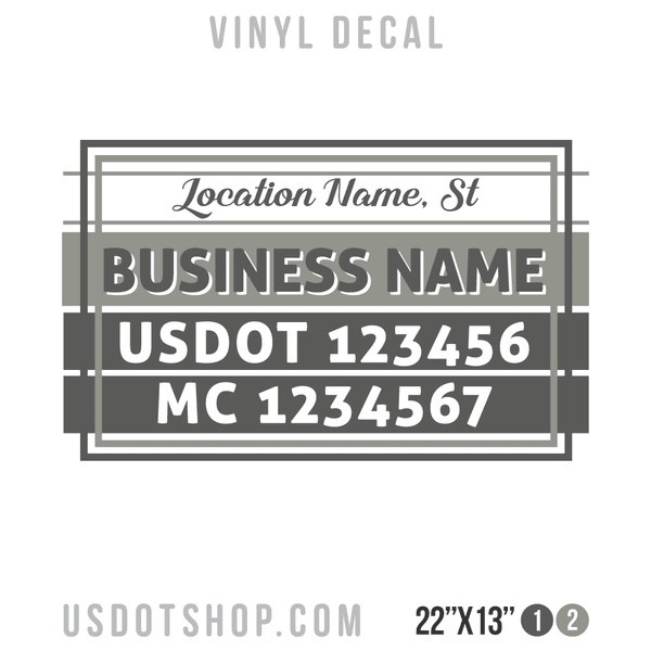 Truck Door Decal, Company Name, Location, USDOT, MC