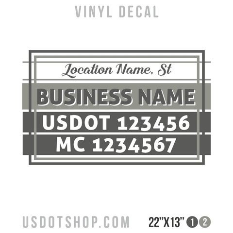 Truck Door Decal, Company Name, Location, USDOT, MC