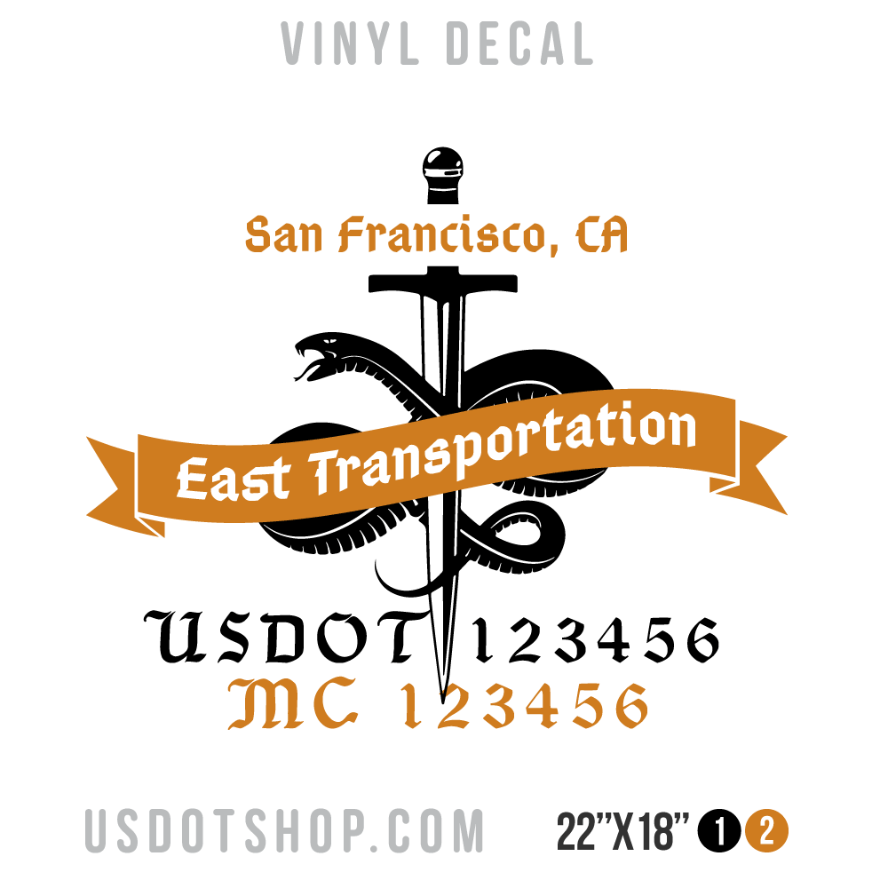 Truck Door Decal, Company Name, Location, USDOT, MC