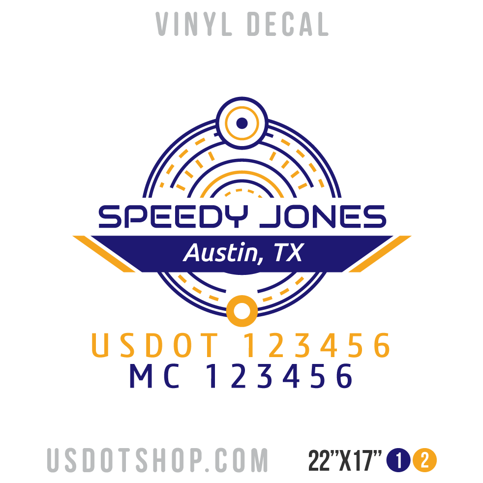 Truck Door Decal, Company Name, Location, USDOT, MC