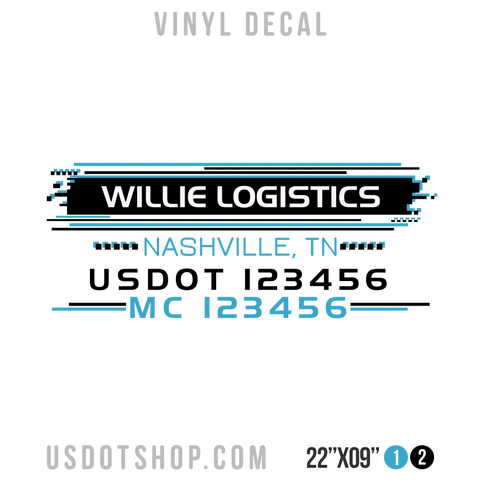 Truck Door Decal, Company Name, Location, USDOT, MC
