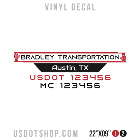 Truck Door Decal, Company Name, Location, USDOT, MC