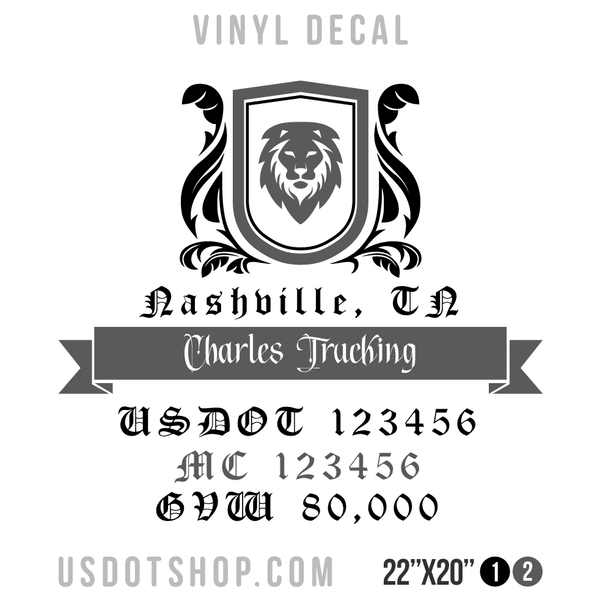 Truck Door Decal, Company Name, Location, USDOT, MC, GVW