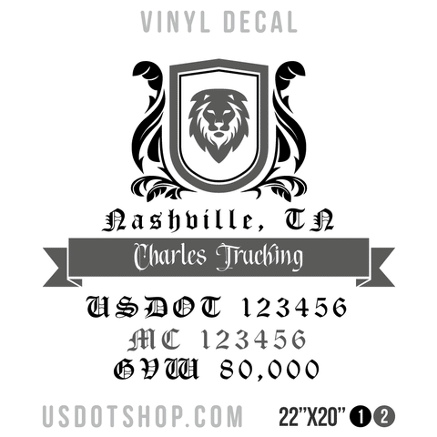 Truck Door Decal, Company Name, Location, USDOT, MC, GVW