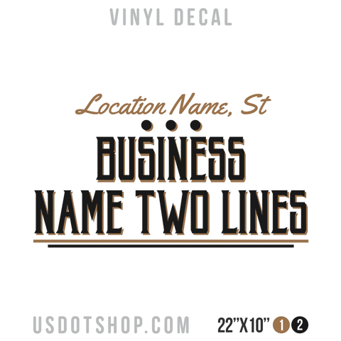 Truck Door Decal, Company Name, Location
