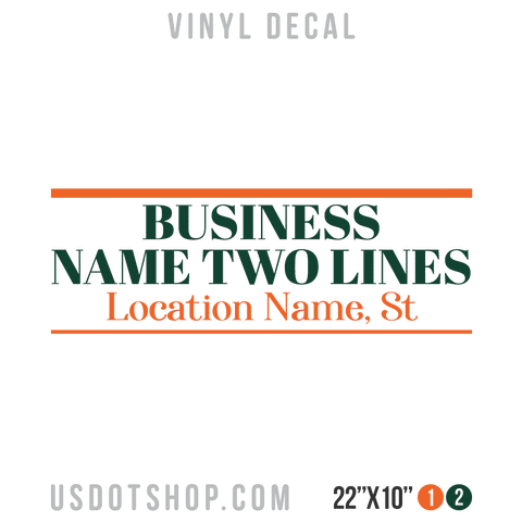 Truck Door Decal, Company Name, Location