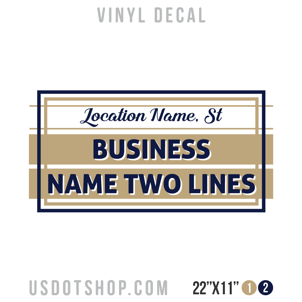 Truck Door Decal, Company Name, Location