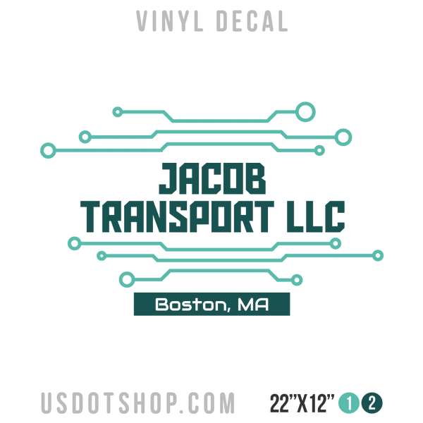 Truck Door Decal, Company Name, Location