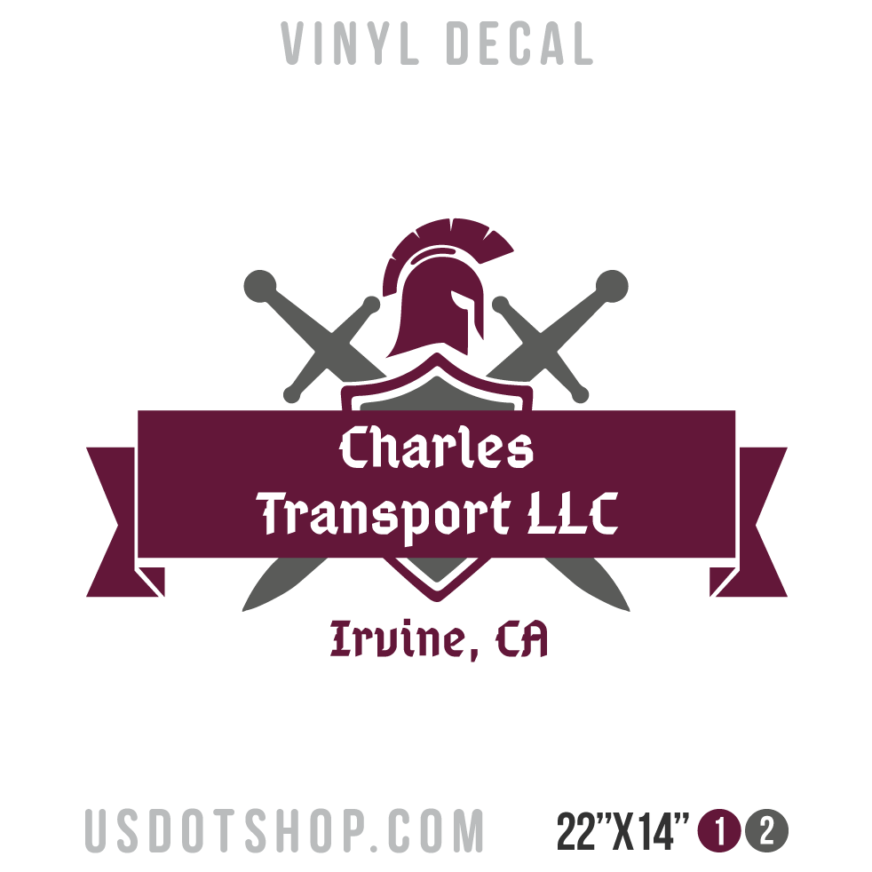Truck Door Decal, Company Name, Location