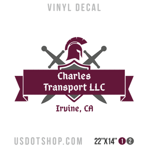 Truck Door Decal, Company Name, Location