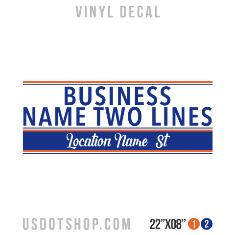 Truck Door Decal, Company Name, Location