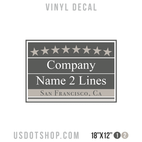 Truck Door Decal, Company Name, Location