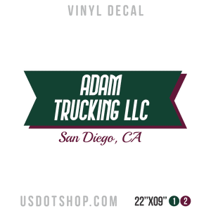 Truck Door Decal, Company Name, Location