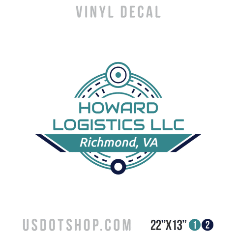 Truck Door Decal, Company Name, Location