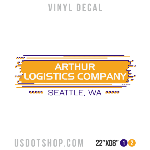 Truck Door Decal, Company Name, Location