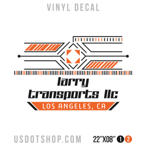Truck Door Decal, Company Name, Location