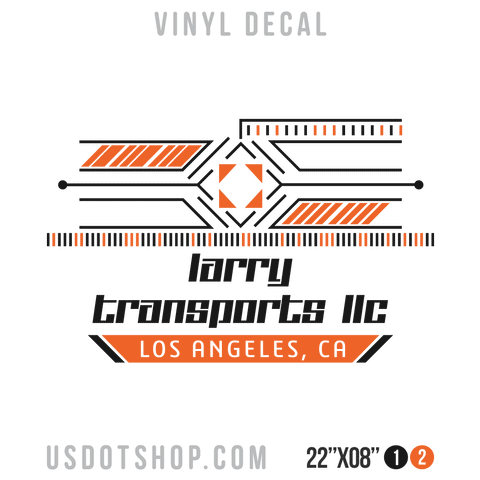 Truck Door Decal, Company Name, Location