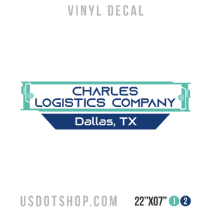 Truck Door Decal, Company Name, Location