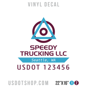 Truck Door Decal, Company Name, Location, USDOT