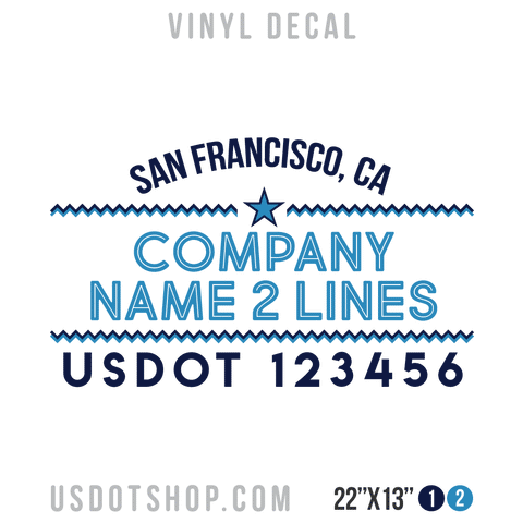 Truck Door Decal, Company Name, Location, USDOT