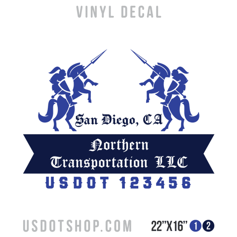 Truck Door Decal, Company Name, Location, USDOT