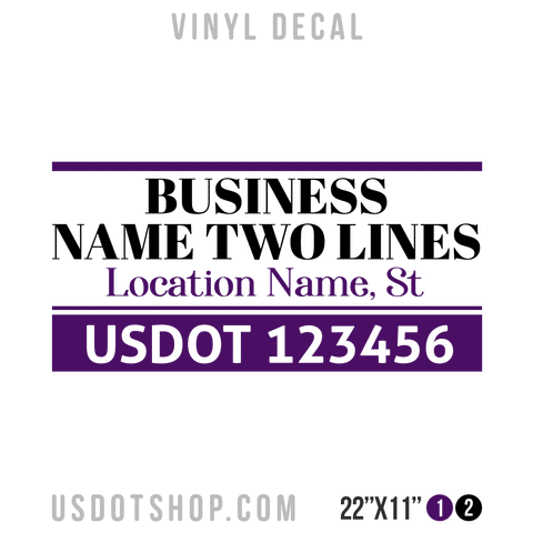 Truck Door Decal, Company Name, Location, USDOT