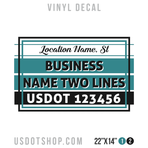 Truck Door Decal, Company Name, Location, USDOT