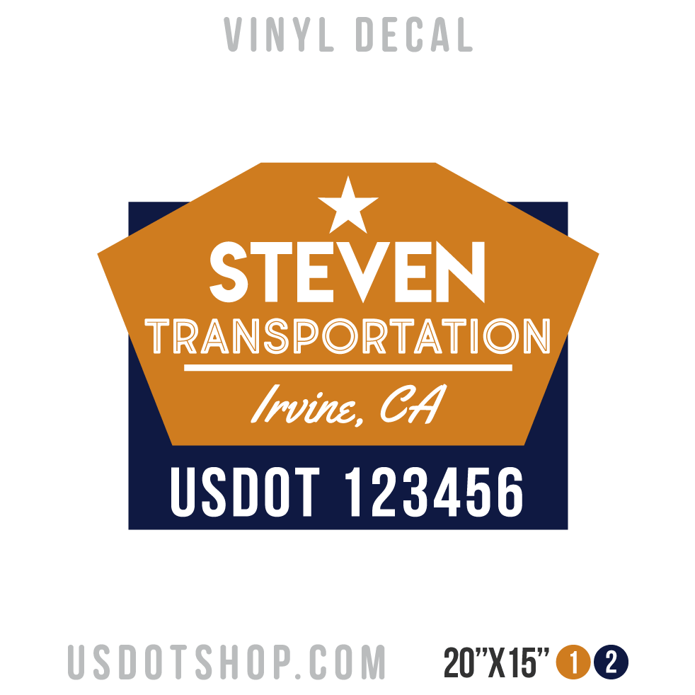 Truck Door Decal, Company Name, Location, USDOT