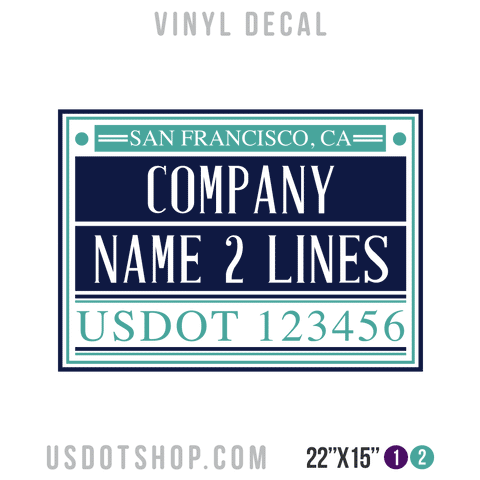 Truck Door Decal, Company Name, Location, USDOT