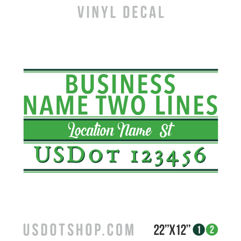 Truck Door Decal, Company Name, Location, USDOT