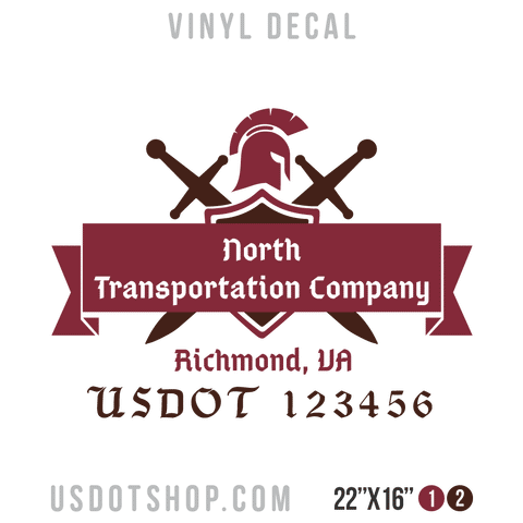 Truck Door Decal, Company Name, Location, USDOT