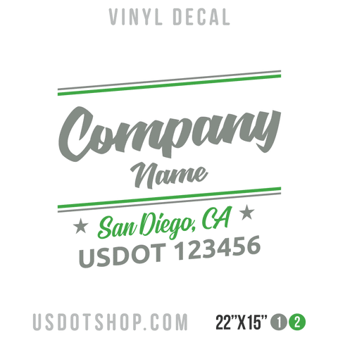 Truck Door Decal, Company Name, Location, USDOT