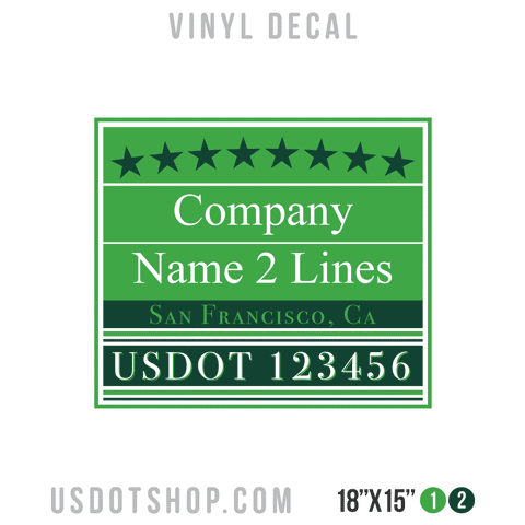 Truck Door Decal, Company Name, Location, USDOT