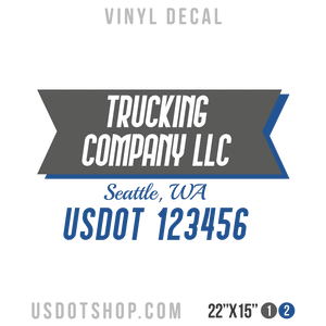 Truck Door Decal, Company Name, Location, USDOT