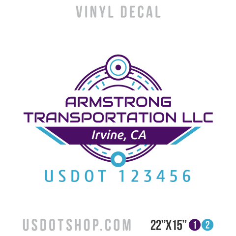Truck Door Decal, Company Name, Location, USDOT