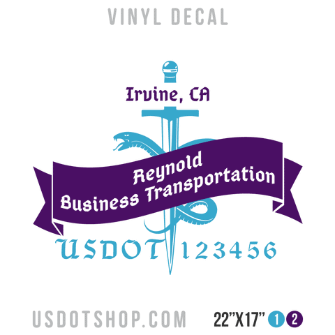 Truck Door Decal, Company Name, Location, USDOT