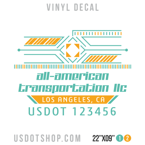 Truck Door Decal, Company Name, Location, USDOT