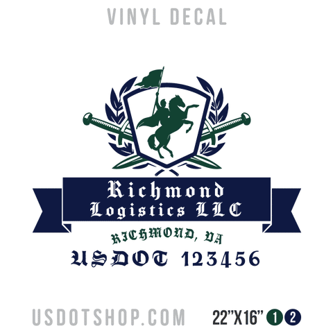 Truck Door Decal, Company Name, Location, USDOT