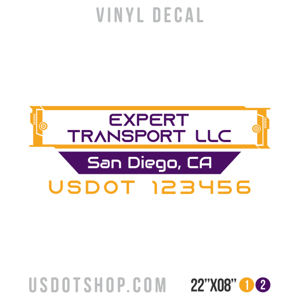 Truck Door Decal, Company Name, Location, USDOT